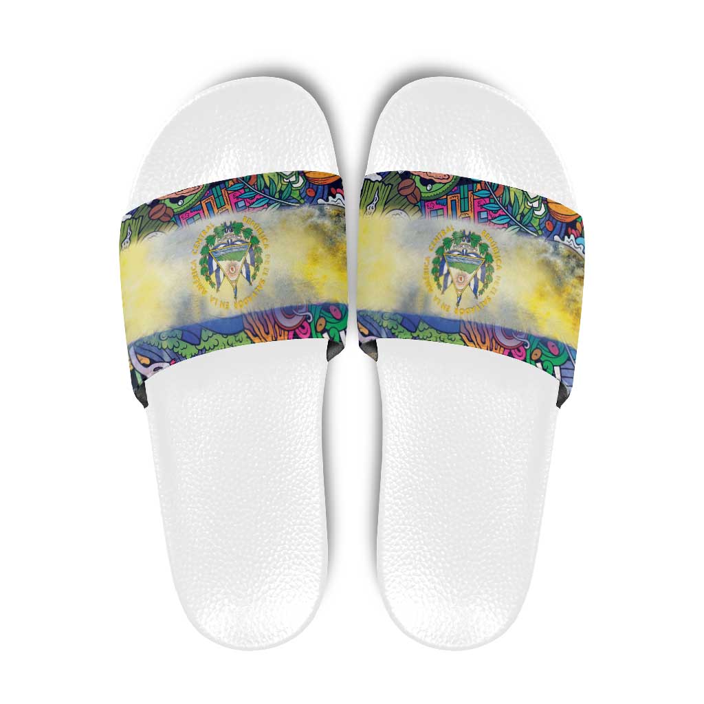 El Salvador Slide Sandals Funny Local Inspired - Wonder Print Shop