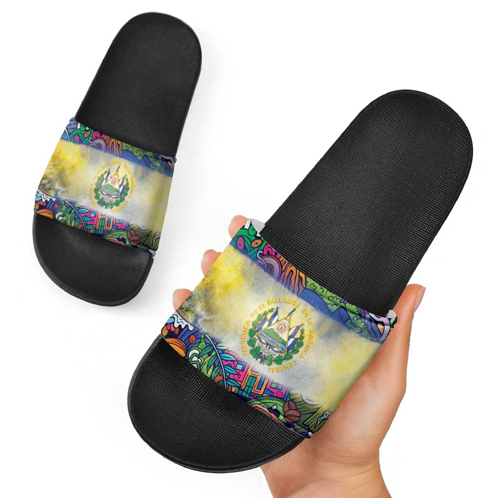 El Salvador Slide Sandals Funny Local Inspired - Wonder Print Shop