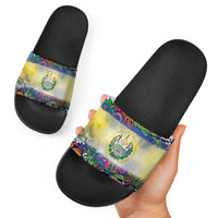 El Salvador Slide Sandals Funny Local Inspired - Wonder Print Shop