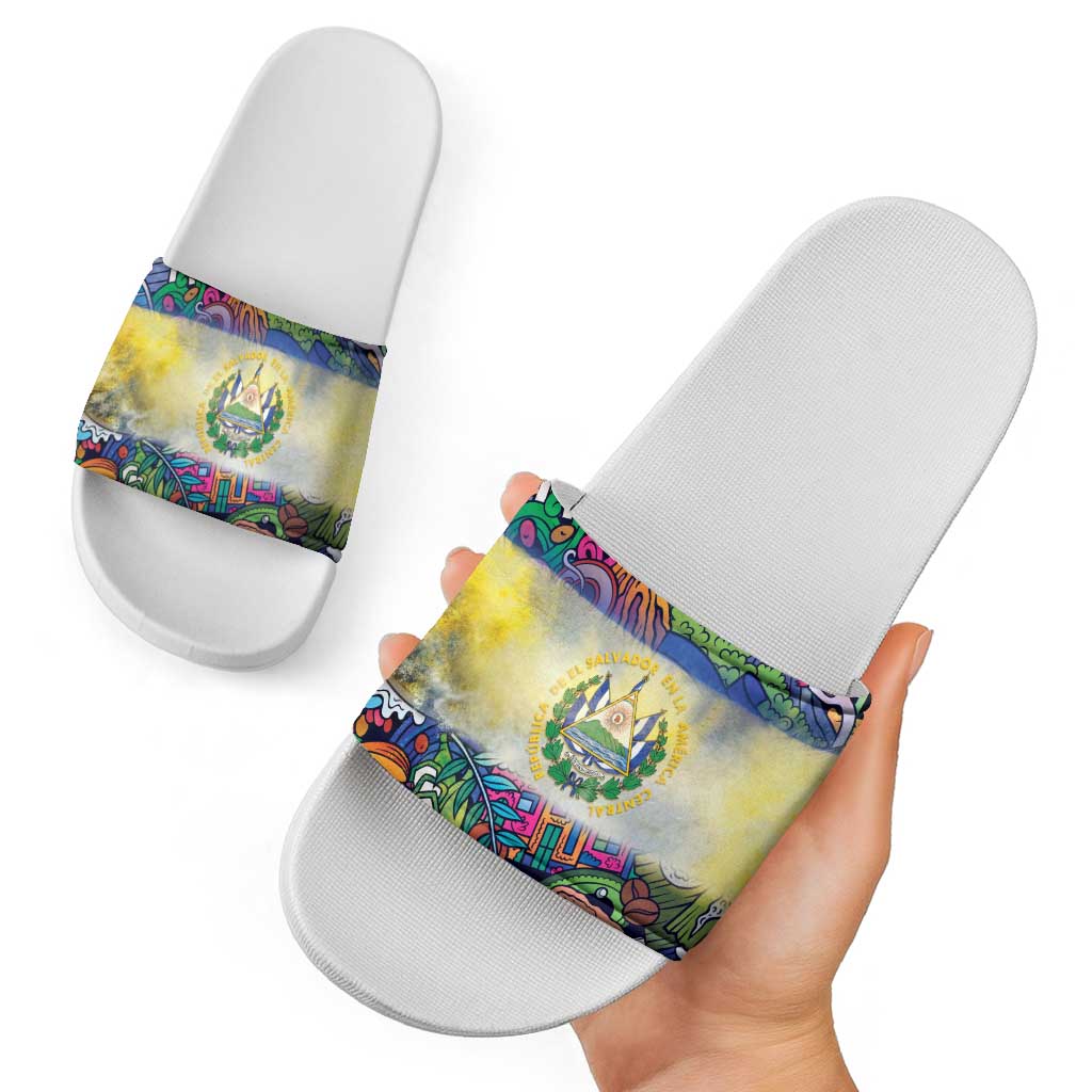 El Salvador Slide Sandals Funny Local Inspired - Wonder Print Shop