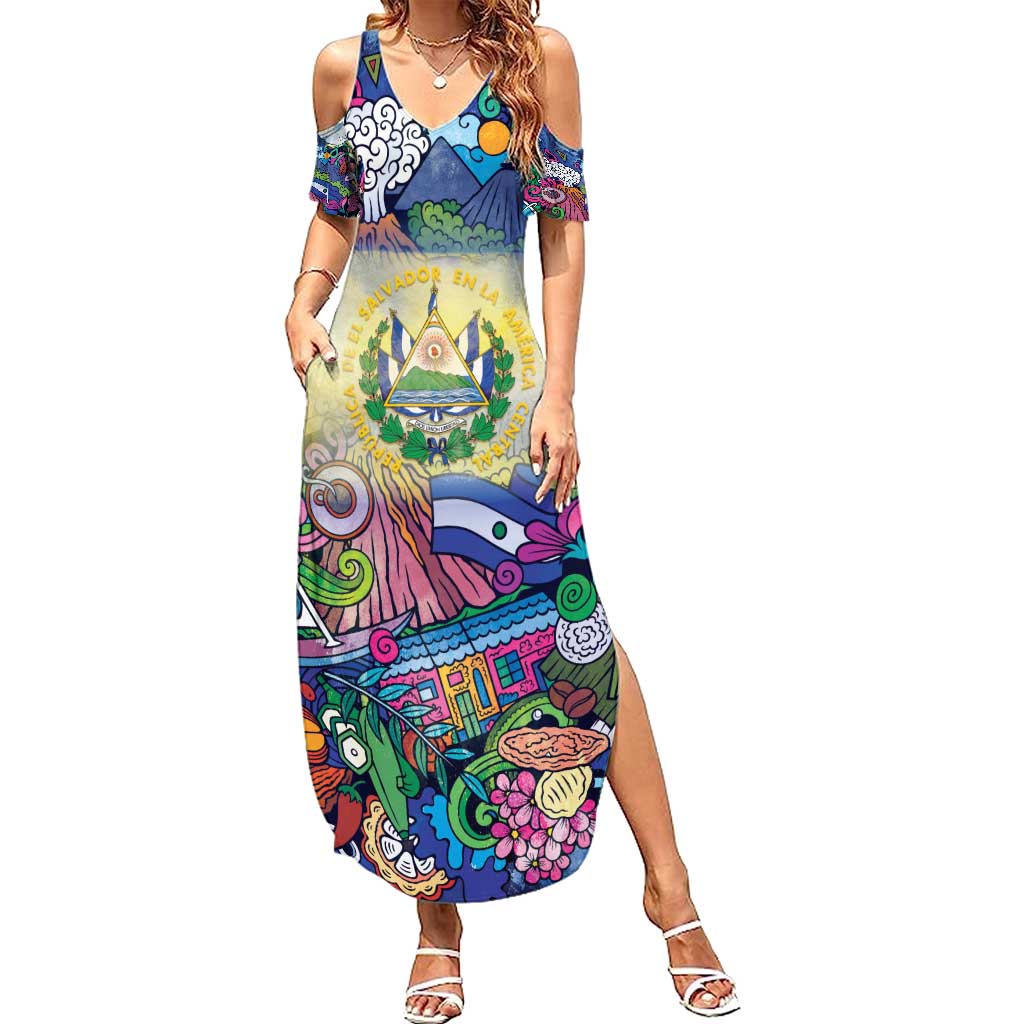 El Salvador Summer Maxi Dress Funny Local Inspired - Wonder Print Shop