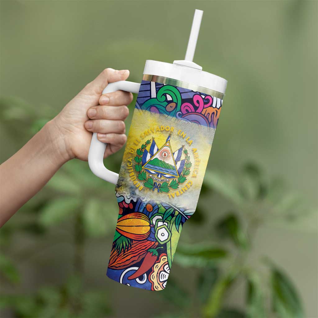El Salvador Tumbler With Handle Funny Local Inspired - Wonder Print Shop