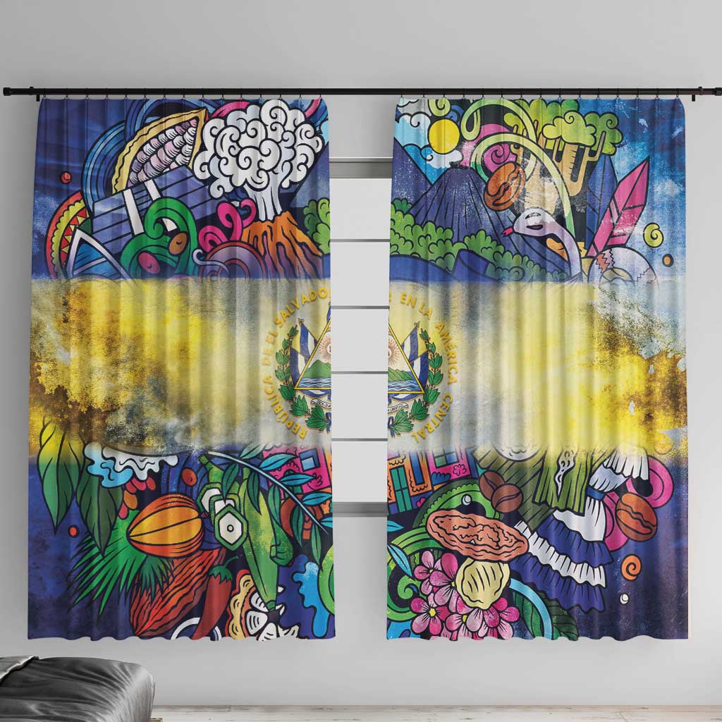 El Salvador Window Curtain Funny Local Inspired - Wonder Print Shop