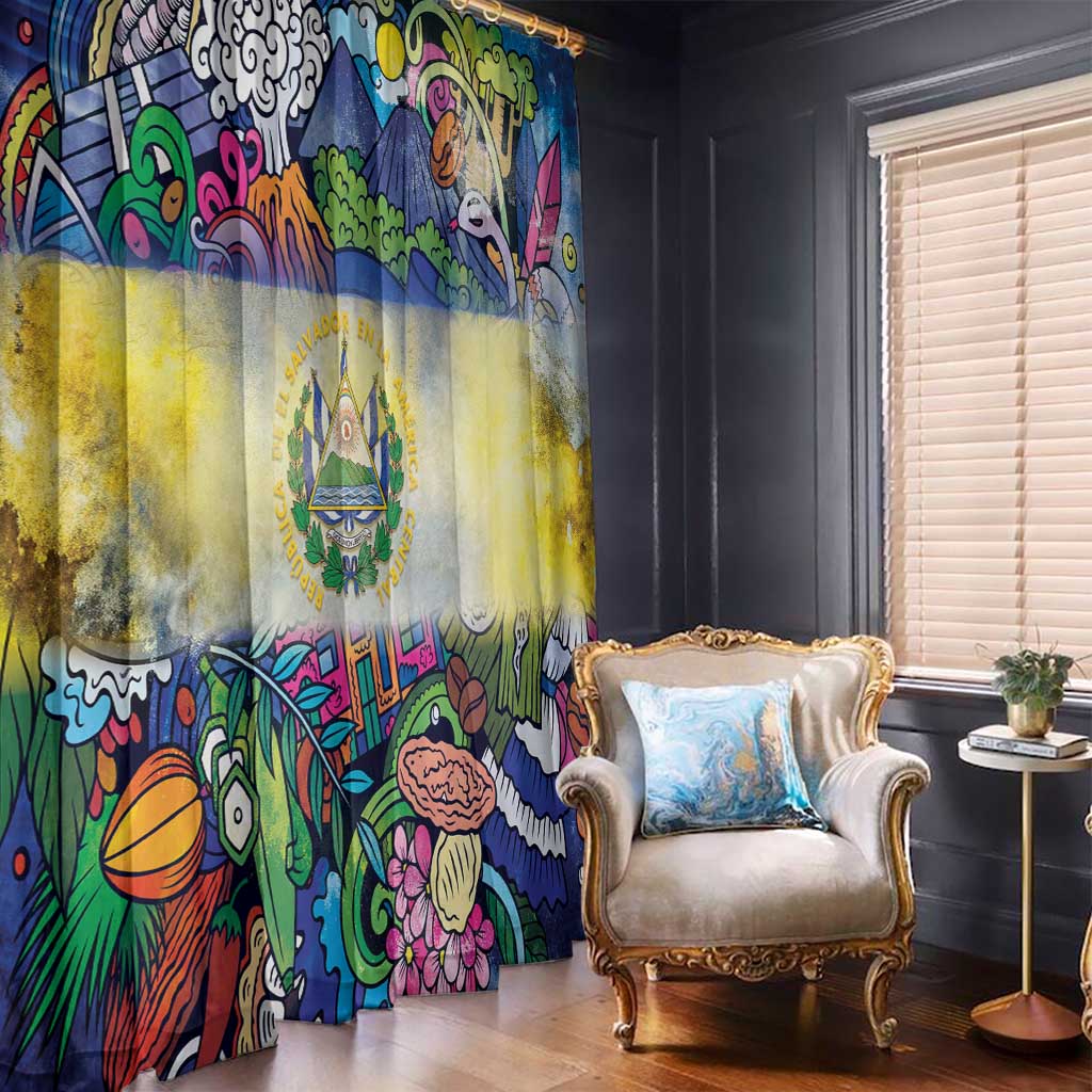 El Salvador Window Curtain Funny Local Inspired - Wonder Print Shop