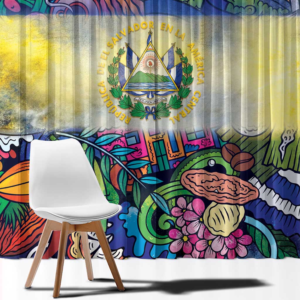 El Salvador Window Curtain Funny Local Inspired - Wonder Print Shop