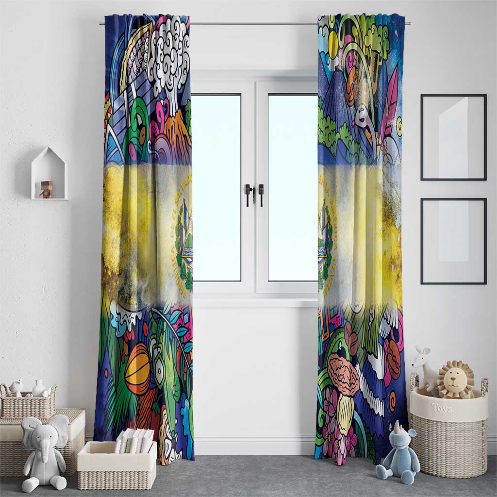 El Salvador Window Curtain Funny Local Inspired - Wonder Print Shop