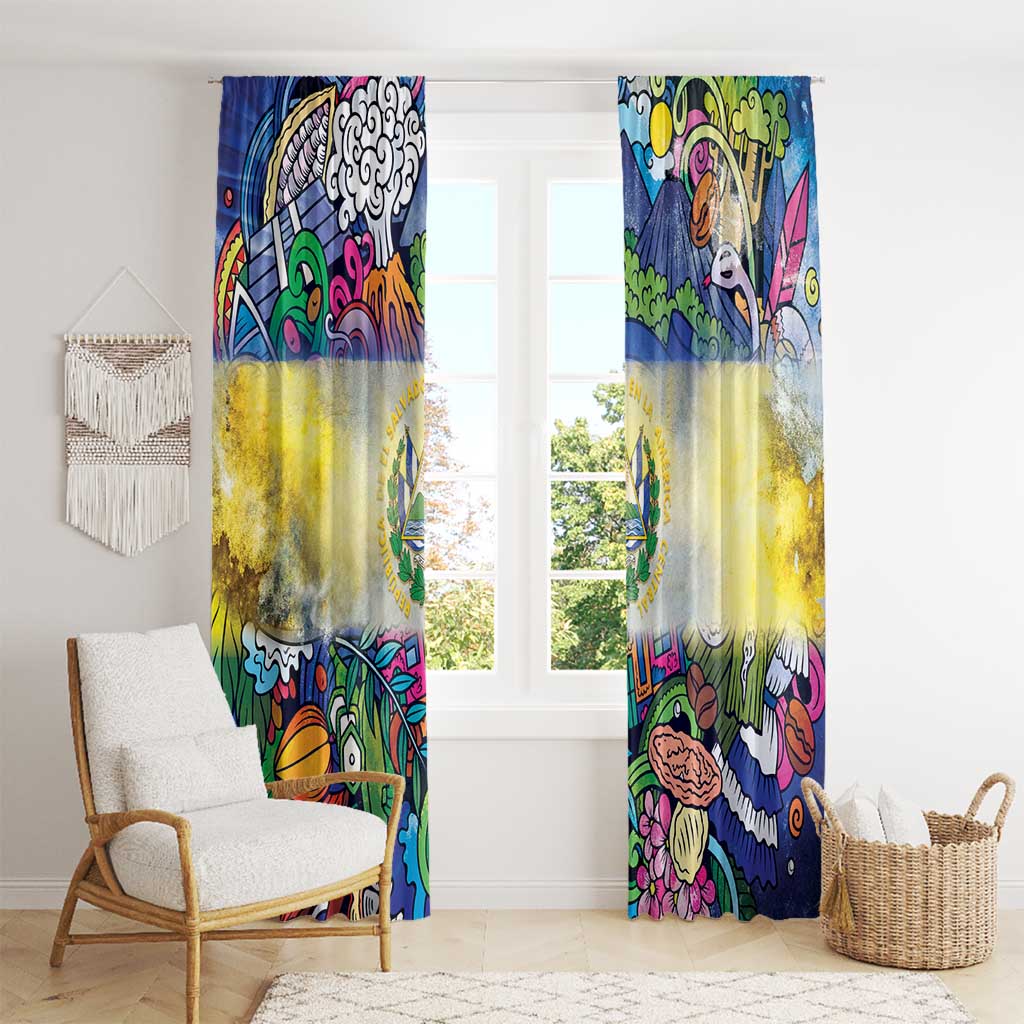 El Salvador Window Curtain Funny Local Inspired - Wonder Print Shop