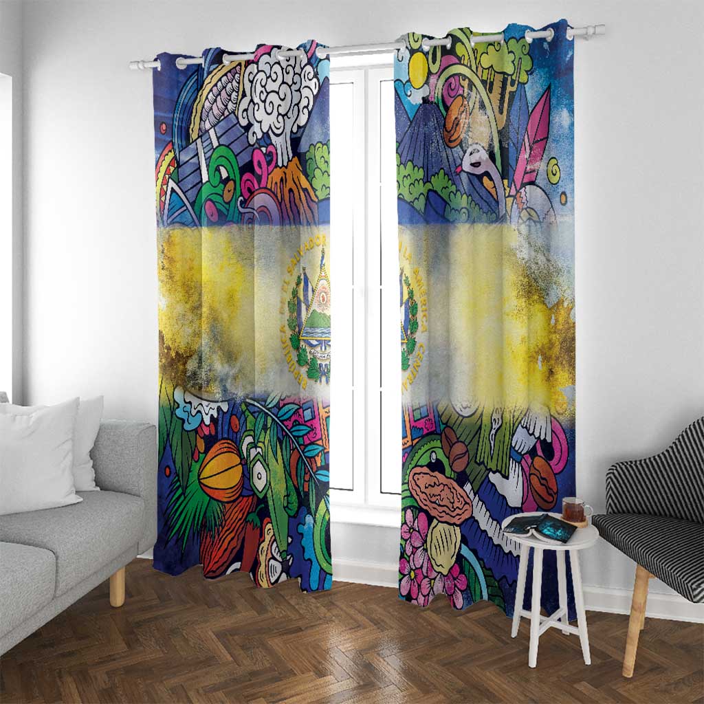 El Salvador Window Curtain Funny Local Inspired - Wonder Print Shop