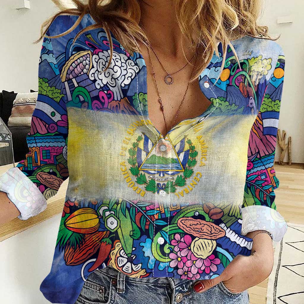 El Salvador Women Casual Shirt Funny Local Inspired - Wonder Print Shop