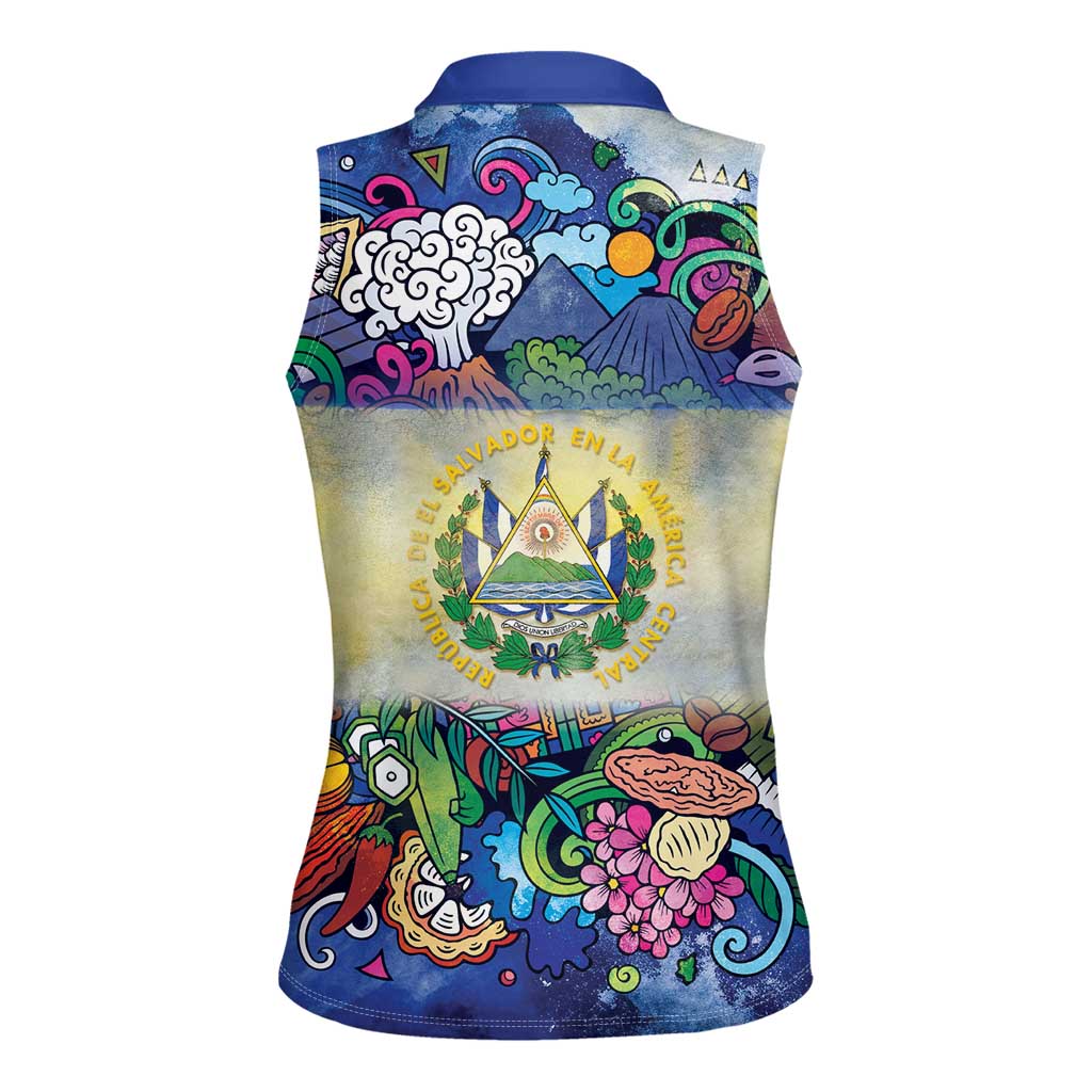 El Salvador Women Sleeveless Polo Shirt Funny Local Inspired - Wonder Print Shop