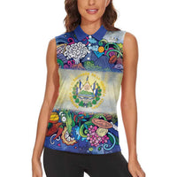 El Salvador Women Sleeveless Polo Shirt Funny Local Inspired - Wonder Print Shop
