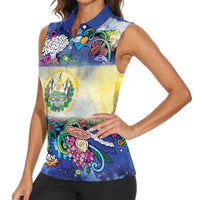 El Salvador Women Sleeveless Polo Shirt Funny Local Inspired - Wonder Print Shop