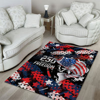 Largemouth Bass Fishing Area Rug America 250 Year Freedom