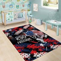 Largemouth Bass Fishing Area Rug America 250 Year Freedom