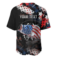 Personalized Largemouth Bass Fishing Baseball Jersey America 250 Year Freedom