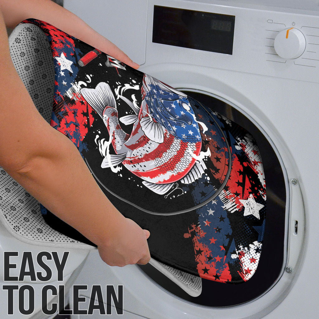 Largemouth Bass Fishing Bathroom Set America 250 Year Freedom