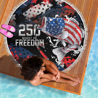 Largemouth Bass Fishing Beach Blanket America 250 Year Freedom