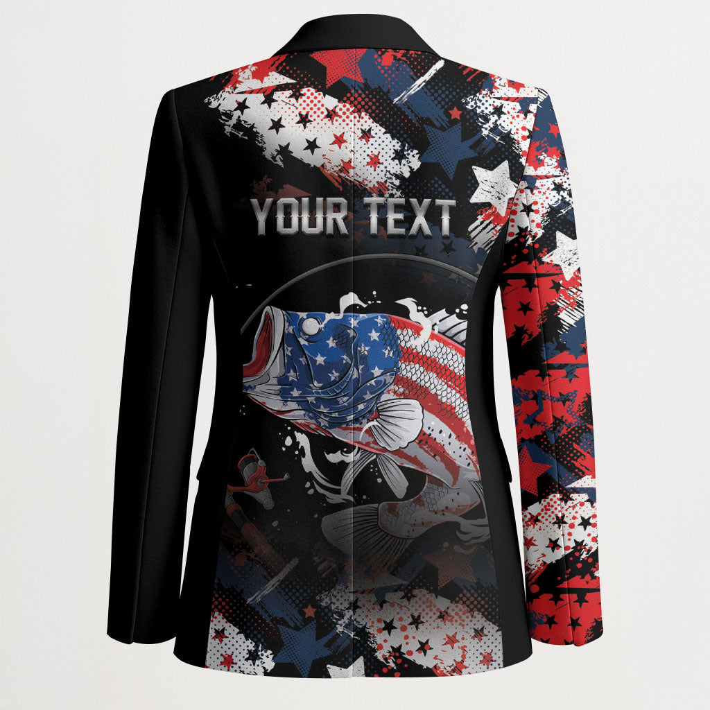 Personalized Largemouth Bass Fishing Blazer America 250 Year Freedom