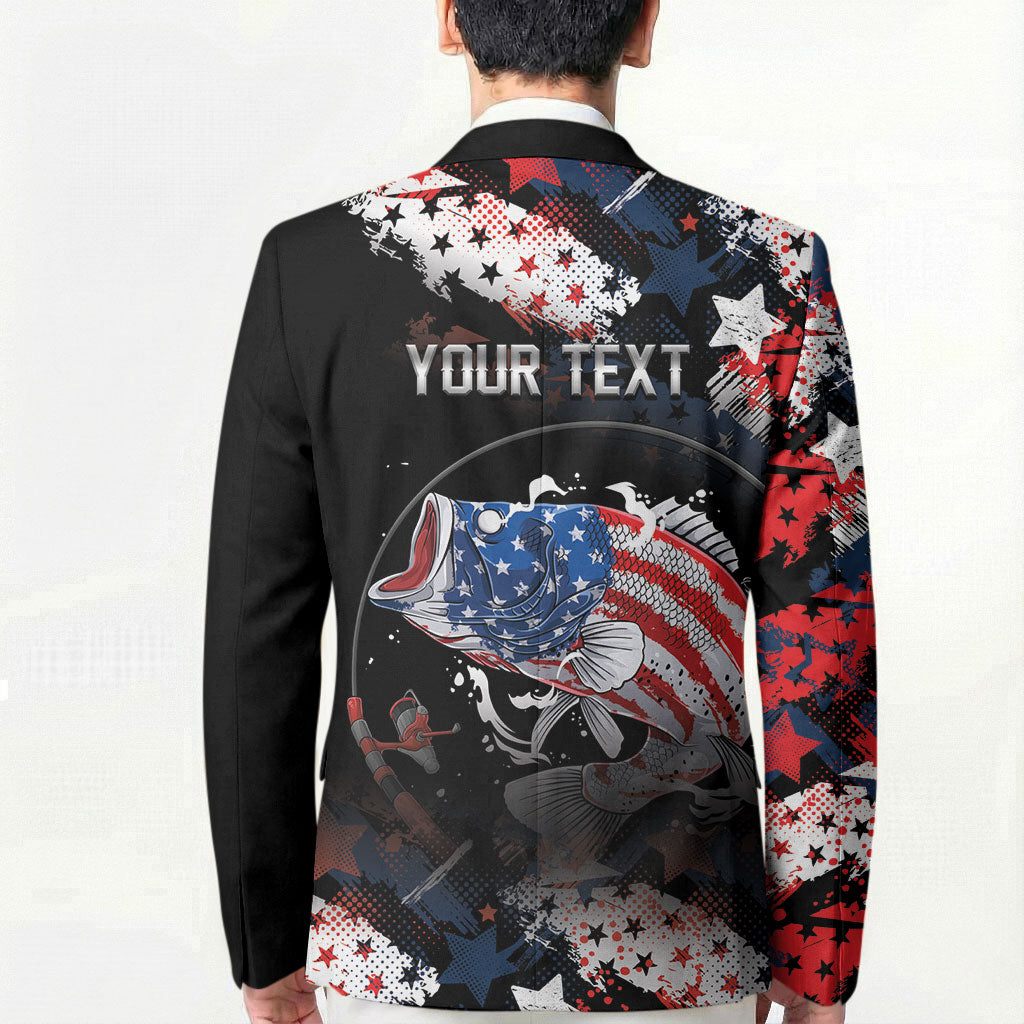 Personalized Largemouth Bass Fishing Blazer America 250 Year Freedom