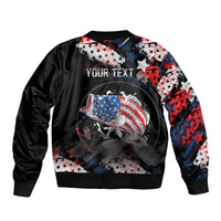 Personalized Largemouth Bass Fishing Bomber Jacket America 250 Year Freedom