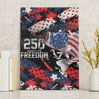 Largemouth Bass Fishing Canvas Wall Art America 250 Year Freedom