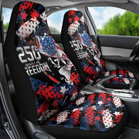 Largemouth Bass Fishing Car Seat Cover America 250 Year Freedom