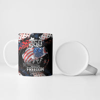 Personalized Largemouth Bass Fishing Ceramic Mug America 250 Year Freedom