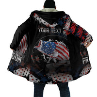 Personalized Largemouth Bass Fishing Cloak America 250 Year Freedom