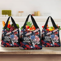 Largemouth Bass Fishing Grocery Bag America 250 Year Freedom