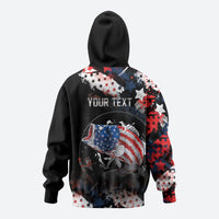 Personalized Largemouth Bass Fishing Hoodie America 250 Year Freedom