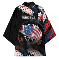 Personalized Largemouth Bass Fishing Kimono America 250 Year Freedom