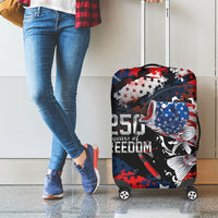 Largemouth Bass Fishing Luggage Cover America 250 Year Freedom