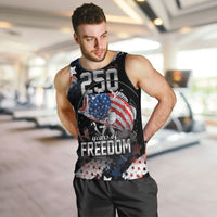 Personalized Largemouth Bass Fishing Men Tank Top America 250 Year Freedom