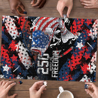 Largemouth Bass Fishing Puzzle America 250 Year Freedom