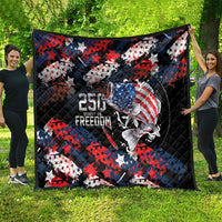 Largemouth Bass Fishing Quilt America 250 Year Freedom