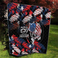 Largemouth Bass Fishing Quilt America 250 Year Freedom