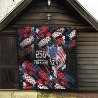 Largemouth Bass Fishing Quilt America 250 Year Freedom