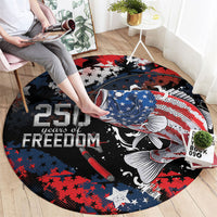 Largemouth Bass Fishing Round Carpet America 250 Year Freedom