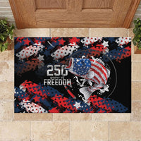 Largemouth Bass Fishing Rubber Doormat America 250 Year Freedom