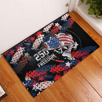 Largemouth Bass Fishing Rubber Doormat America 250 Year Freedom