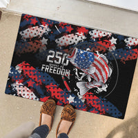 Largemouth Bass Fishing Rubber Doormat America 250 Year Freedom