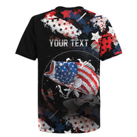Personalized Largemouth Bass Fishing Rugby Jersey America 250 Year Freedom