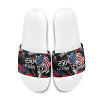 Largemouth Bass Fishing Slide Sandals America 250 Year Freedom