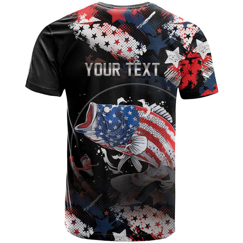 Personalized Largemouth Bass Fishing T Shirt America 250 Year Freedom