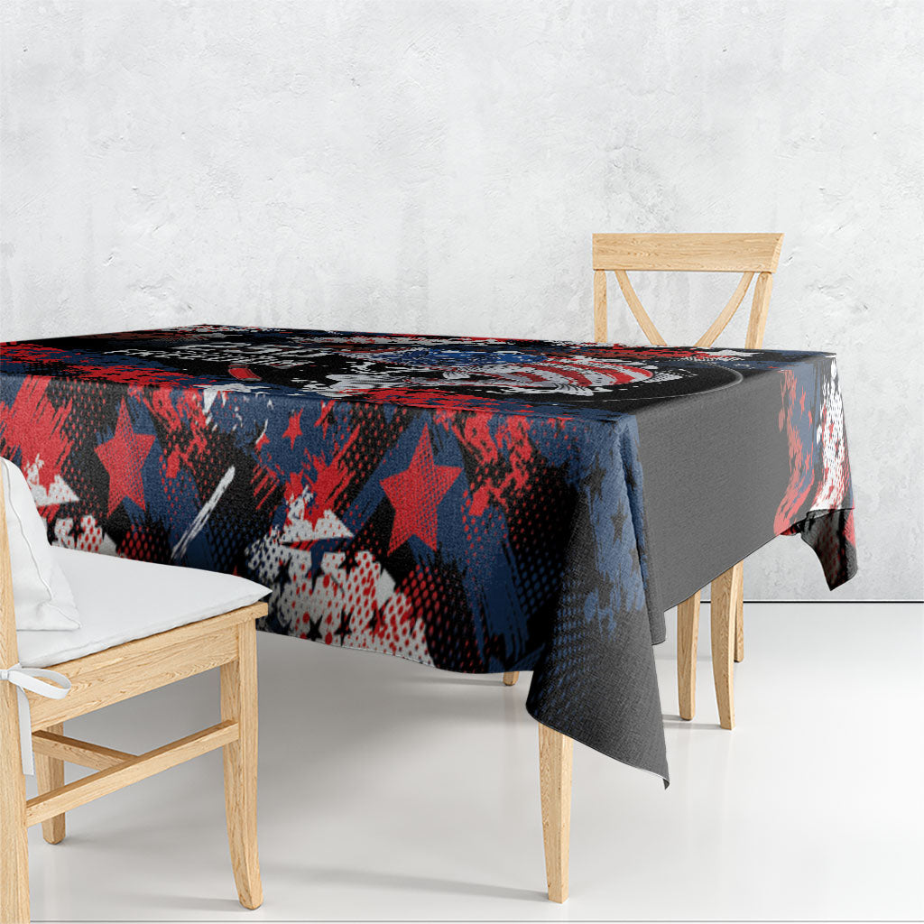 Largemouth Bass Fishing Tablecloth America 250 Year Freedom