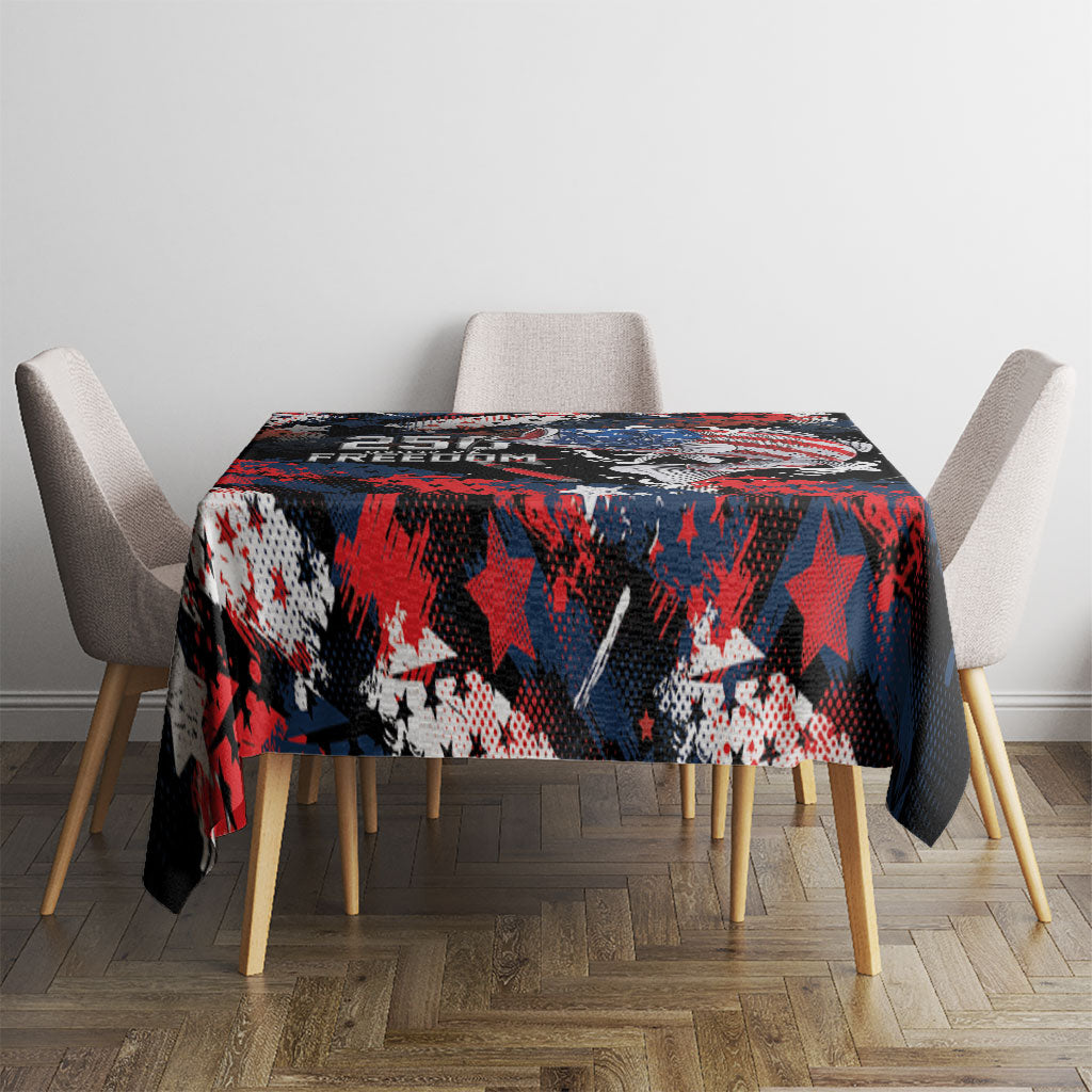 Largemouth Bass Fishing Tablecloth America 250 Year Freedom
