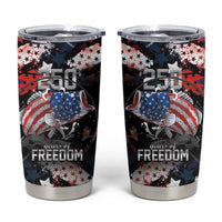 Personalized Largemouth Bass Fishing Tumbler Cup America 250 Year Freedom