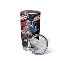Personalized Largemouth Bass Fishing Tumbler Cup America 250 Year Freedom