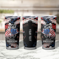Personalized Largemouth Bass Fishing Tumbler Cup America 250 Year Freedom