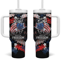 Personalized Largemouth Bass Fishing Tumbler With Handle America 250 Year Freedom